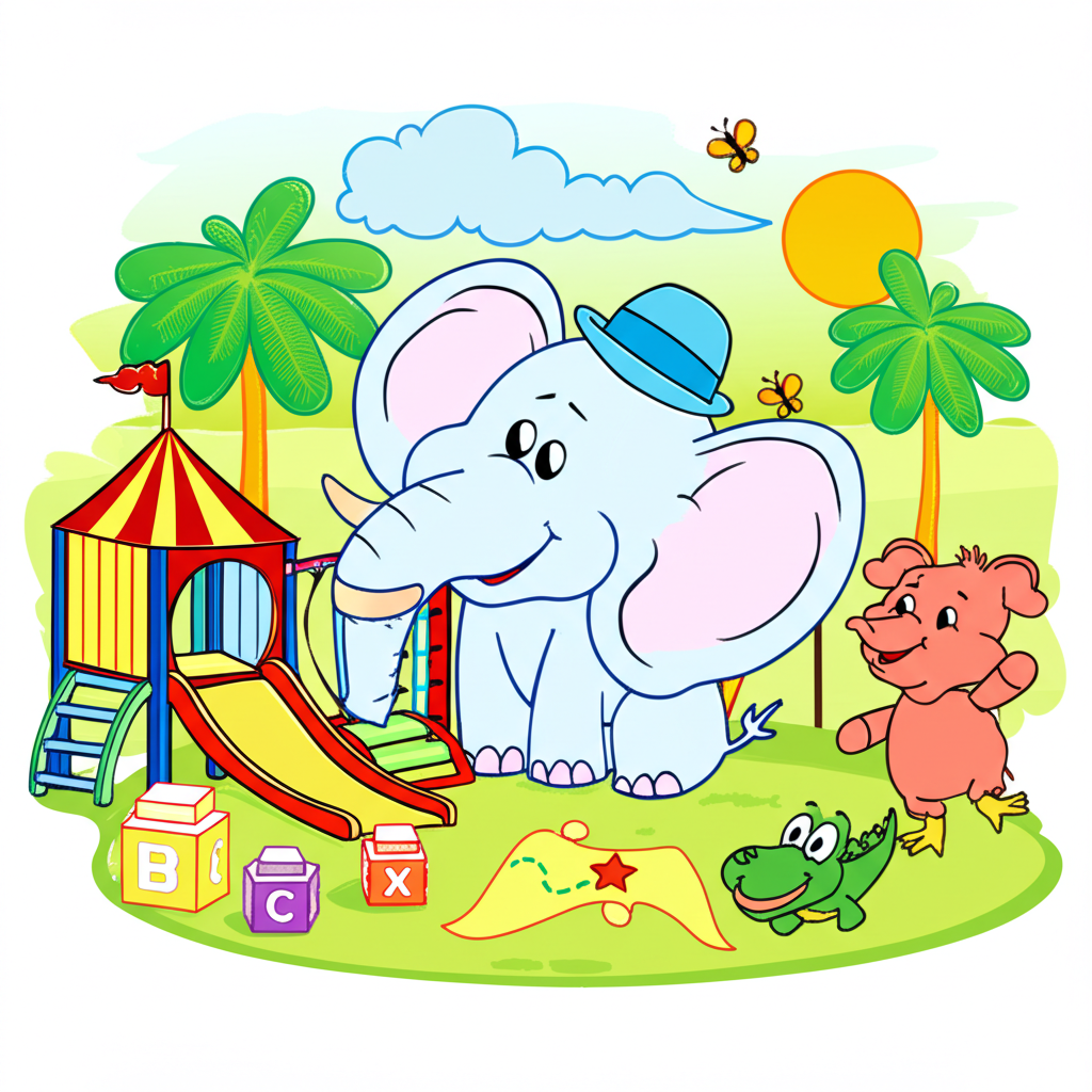Topsy with friends on an adventure